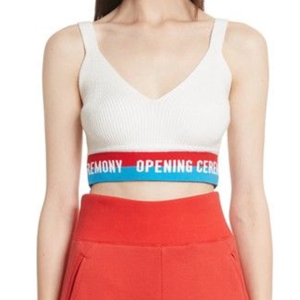 Opening Ceremony Elastic Logo Crop Tank
